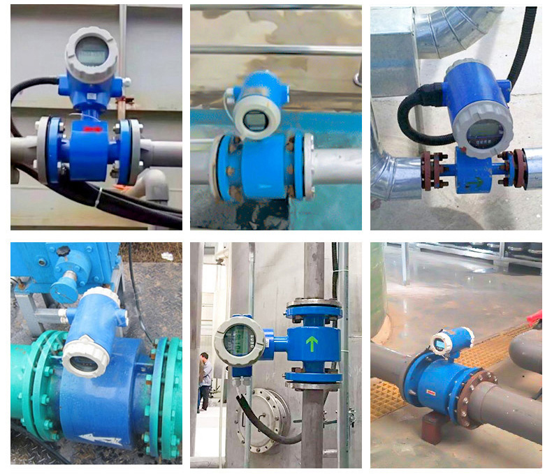 潛水型電磁流量計測量電極安裝方向圖